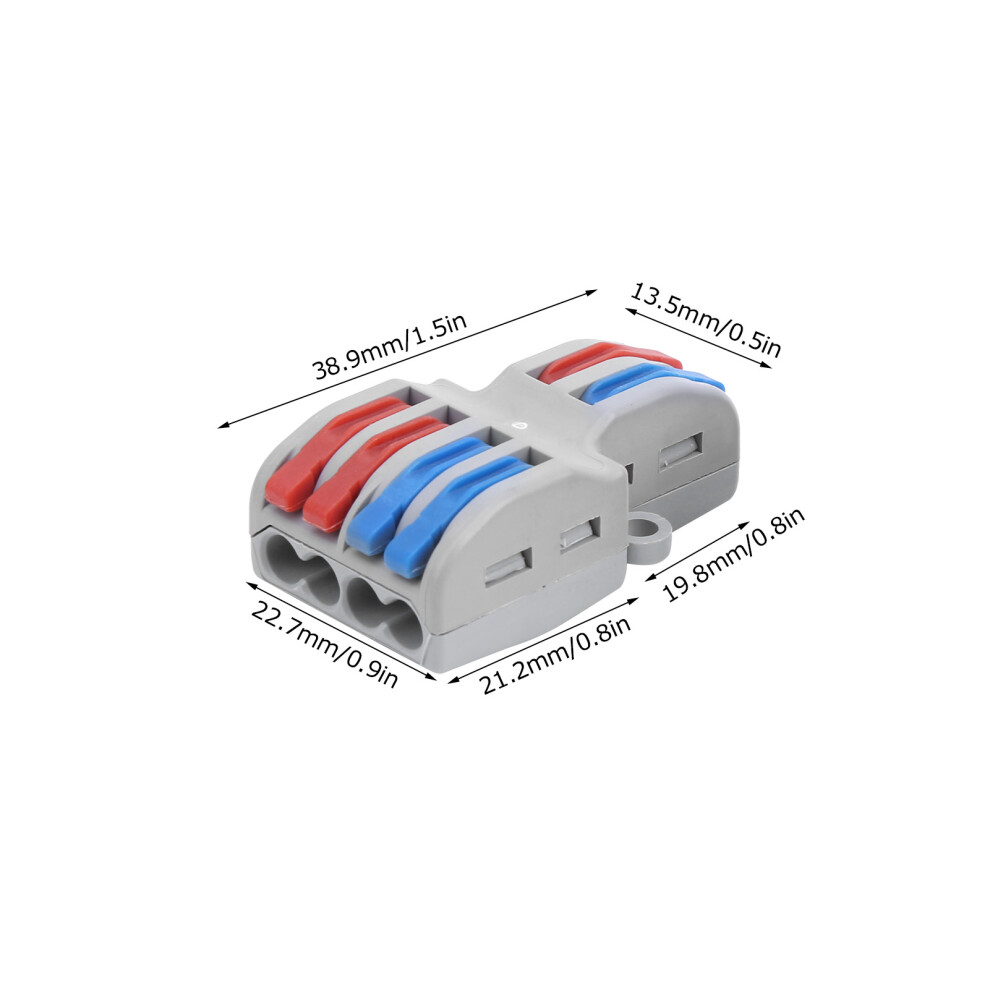 10Pcs Compact Wire Connectors Lever Nut Terminal Block Spl Quick Connect Equipmentspl-42 4661323293447