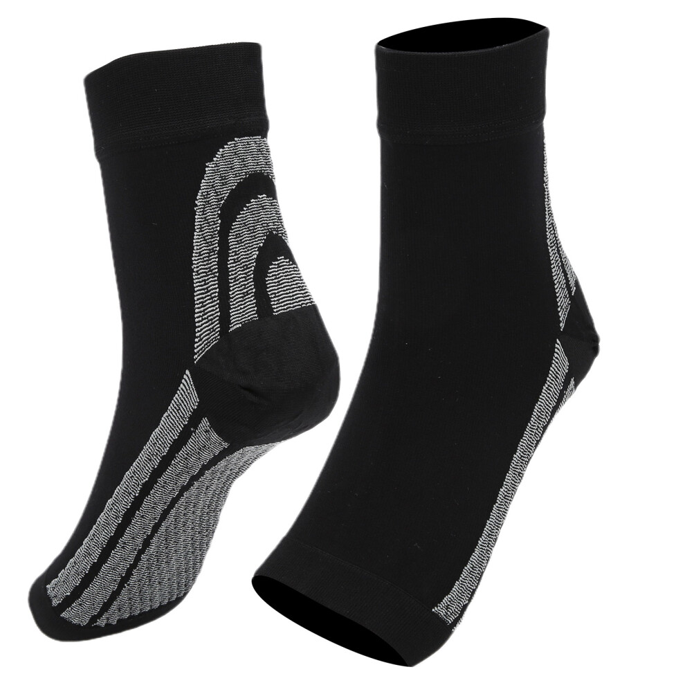1Pair/Set Outdoor Sports Compression Foot Sleeves Plantar Fasciitis Socks Heel BraceM