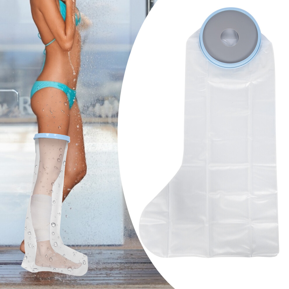 Leg Cast Cover Watertight Foot Wound Protector Reusable Kid Leg Shower Sleeve with Ring