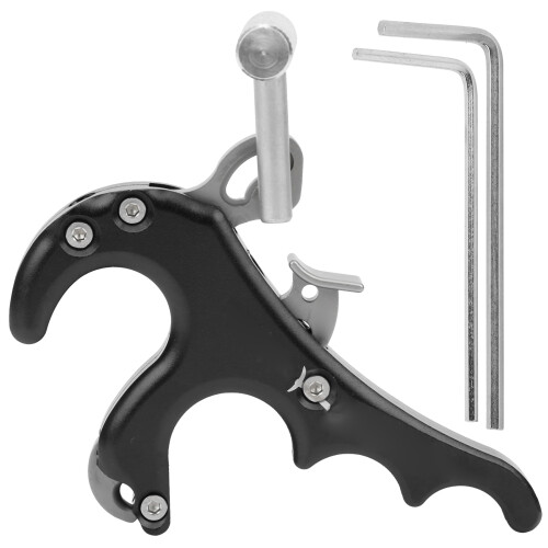 Metal Release Aids Four Fingers Grip Thumb Caliper Trigger Compound Bow Accessoriesblack 1