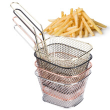 4er Set Edelstahld kassierung französischer Pommes Frittens, 10,4x8,4x6,4cm