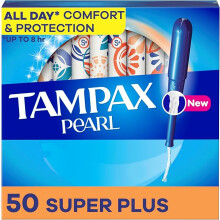 Tampax Pearl Tampons Super Plus Absorbency, with Leakguard Braid