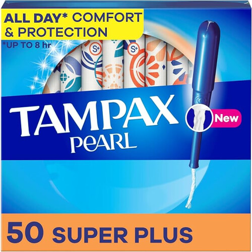 Tampax Pearl Tampons Super Plus Absorbency, with Leakguard Braid