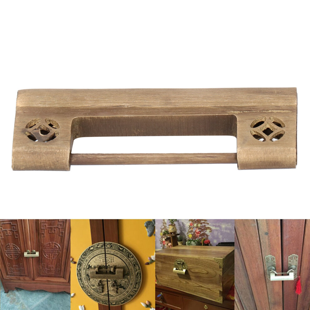 Copper Padlock Chinese Style Antique Lock With Key Hardware For Jewelry Box Cabinet 4951323301793