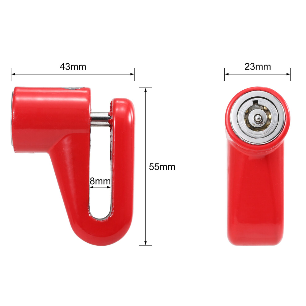 Anti-Theft Disc Lock Motorcycle Bike Safety Wheel Disc Brake Lock Waterproof Padlock Cycle Rotor Disc Brake Wheel Lock With Two Keys 9461323302119