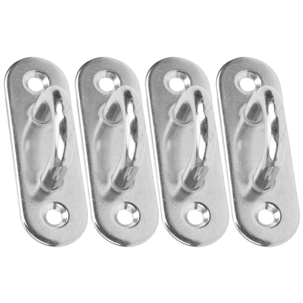 M8 2 Holes Fixed Eye Plate Stainless Steel Hook Loop Ushaped Screws Wall Mount Hanger 9441323302104