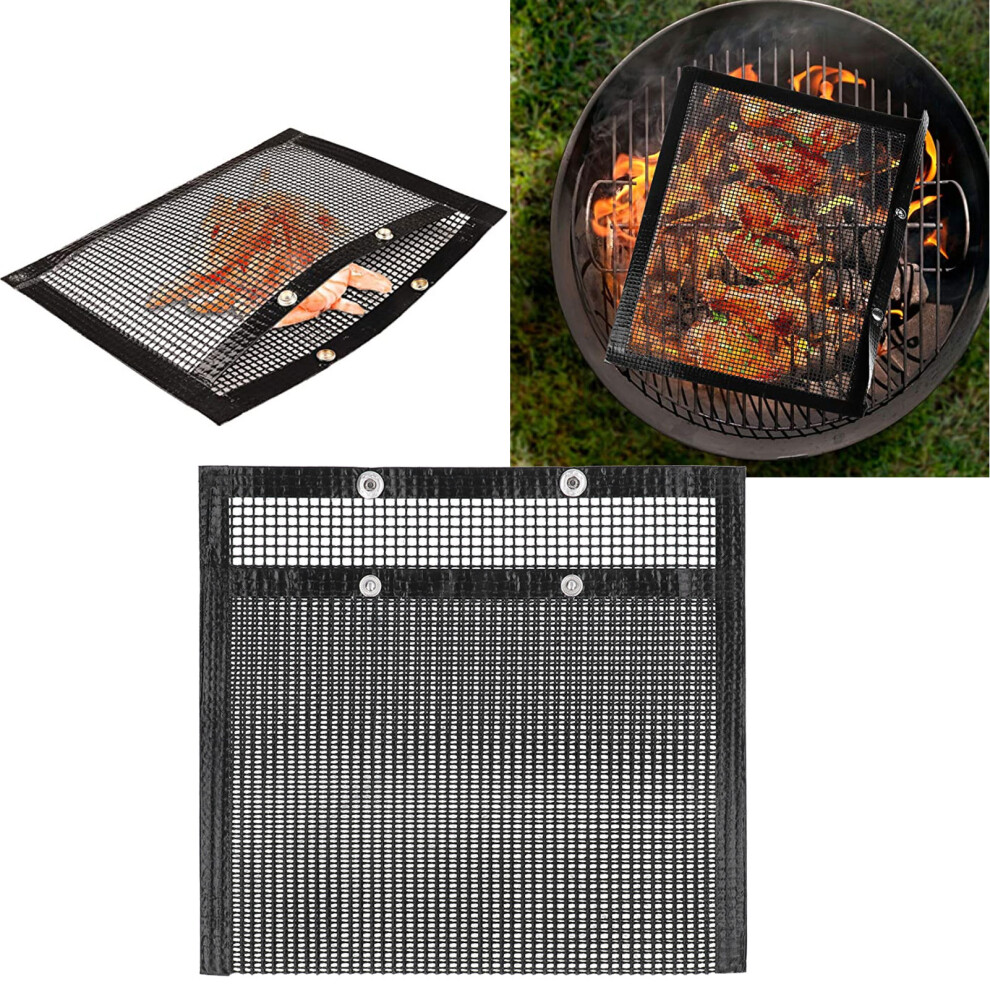 NonStick Grill Mesh Bag High Temperature Resistant BBQ Bag for Electric Gas Charcoal Grill(L )-image-OPC-PHW5VGH-NEW