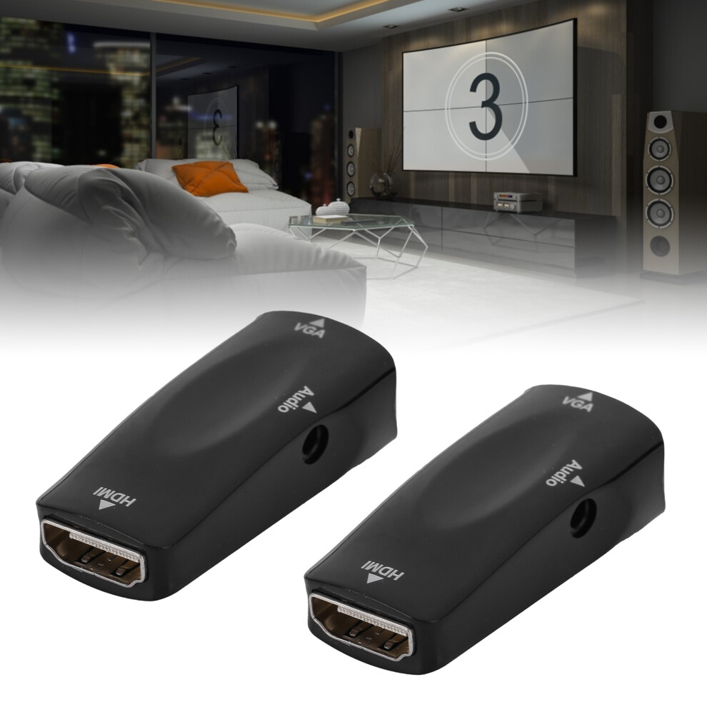 2Pcs 1080P Video Converter Hdmi Female To Vga Female With 3.5Mm Audio Output Cable For Laptop Mobile Phone 6931323304480