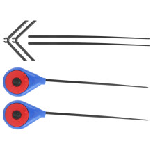 2 Set Winter Portable Mini Ice Fishing Pole Simple Fishing Rod Device Accessories KitBlue
