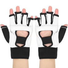 2 Stück Taekwondo-Boxhandschuhe für Erwachsene und Kinder EVA+PU Schwarz/Weiß Größen S-XLL