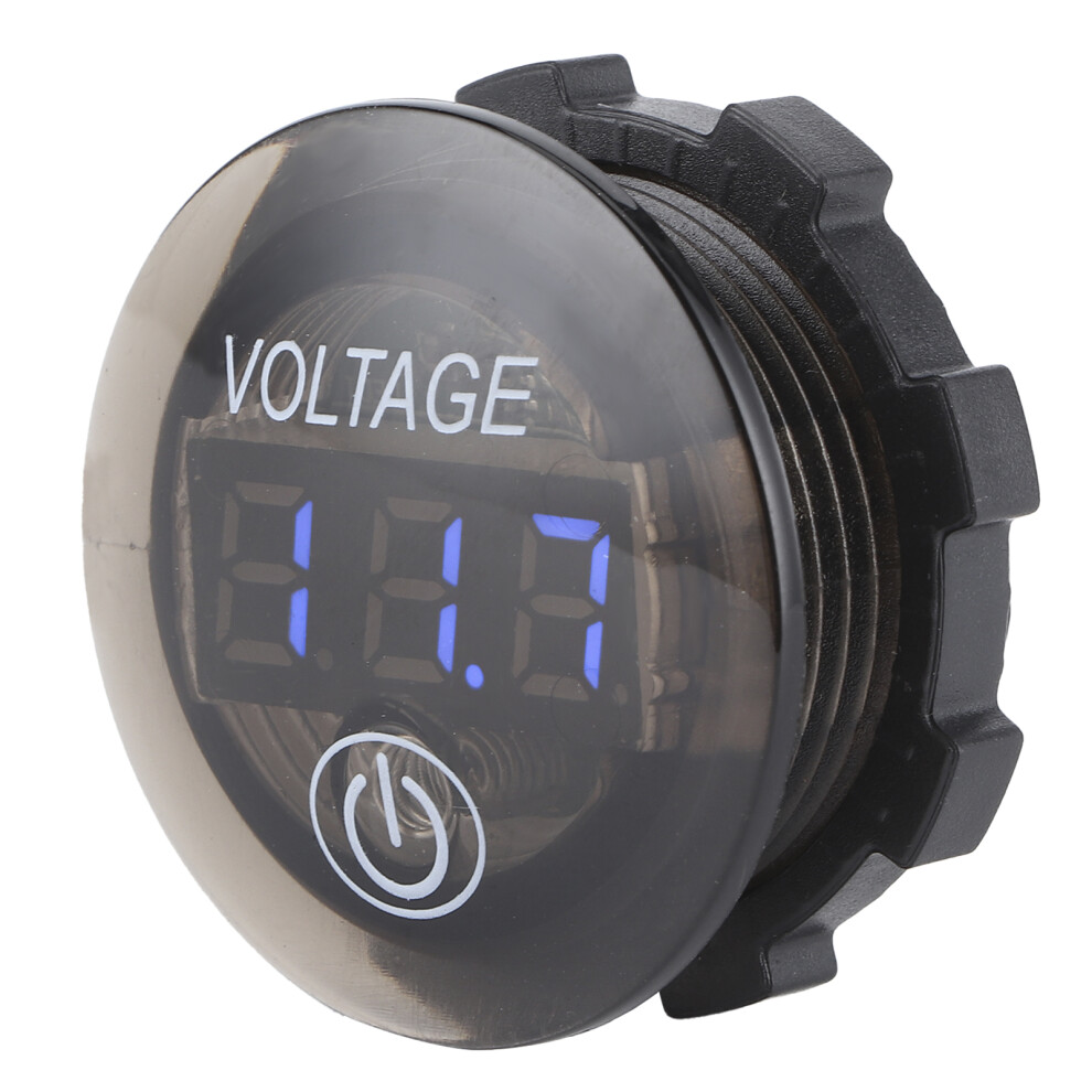 Universal Led Dc Digital Voltmeter Voltage Meter Car Battery Gauge 12Â24V W/ Touch Switchblue 8751323309722