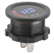 Spannungsprüfer mit farbigem Bildschirm, 12V DC, schwarz, 61x35x43mm