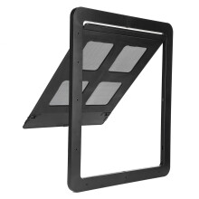 Pet Small Dog Cat Screen Door Sliding Screen with Magnetic Flap Supply Simple Installationblack large