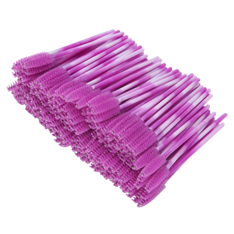 200pcs Disposable Eyelash Brush Travel Portable Lash Brush Makeup Tool AccessoryPurple Red