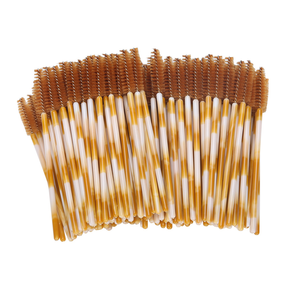 200pcs Disposable Eyelash Brush Travel Portable Lash Brush Makeup Tool AccessoryBrown