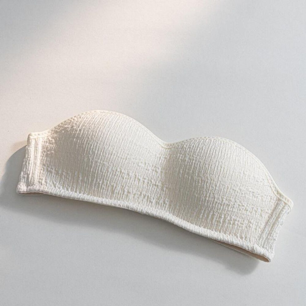(white, 36A) Sexy Strapless Bra Seamless Push Up Bras For Women Wireless Brassiere Comfort Thin Cup Underwear Small Chest Gather Female Lingerie