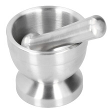 Mortar Pestle Set Stainless Steel Manual Garlic Press Grinder Crusher Kitchen AccessoryS