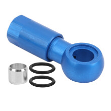 Aluminiumlegierung Fahrradscheibenbremsöl-Schlauchadapter 5mm Olive-Verbindung (Blau)