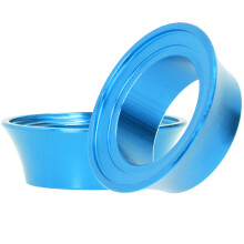 2 Stück Aluminiumlegierung 15 mm Fahrrad-Taper-Nieten, konische Steuersatz-Abstandshalter, Blau