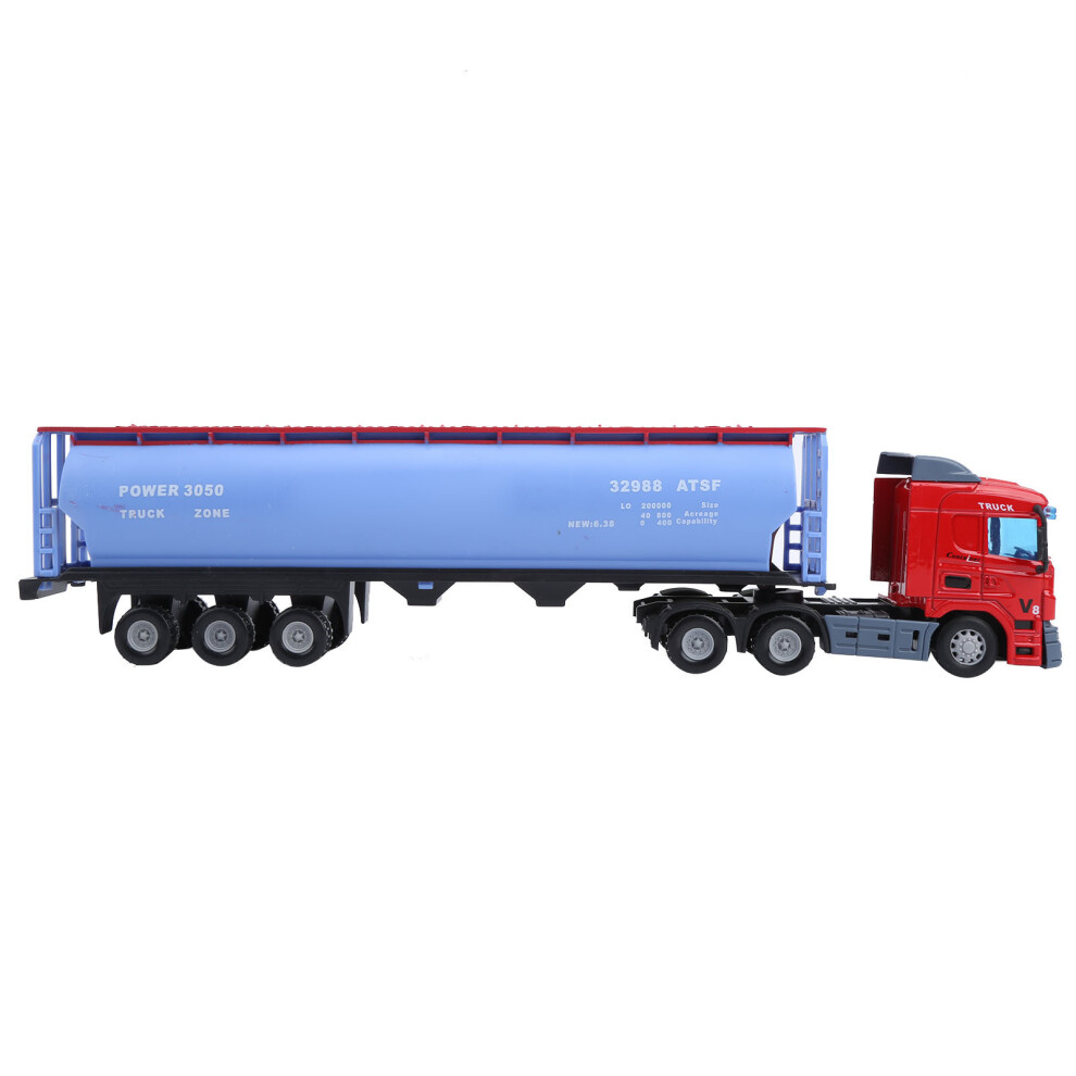 1:43 Engineering Tank Container Truck Model Toy PullBack Highly Simulation Children Vehicle Toy(Red )-image-OPC-PHW5X6N-NEW