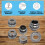 6Pcs Brass Tap Adapters Multiple Size Kitchen Tap Adapter Garden Hose Connector 7
