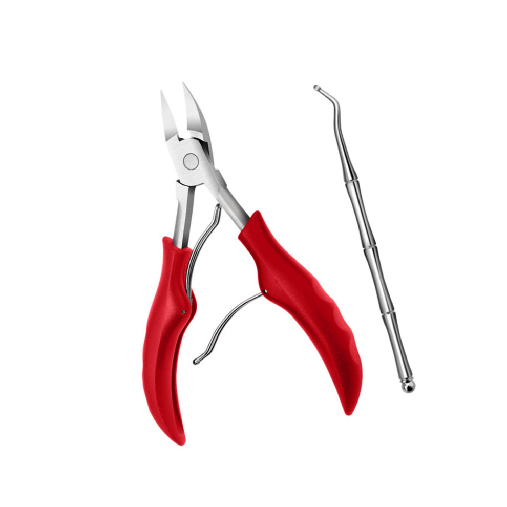 2Pcs Ingrown Toenail Tools Kit Stainless Steel Nail Cuticle Pliers Ingrown Nails Clipper Lifter Fingernail Toenail Scissors for Ingrown & T
