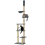 PawHut PawHut Floor To Ceiling Cat Tree 6-Tier with Scratch Post Bed Hammock Grey 9