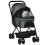 PawHut PawHut Pet Stroller Dog Foldable Travel Carriage with Reversible Handle, Grey 9