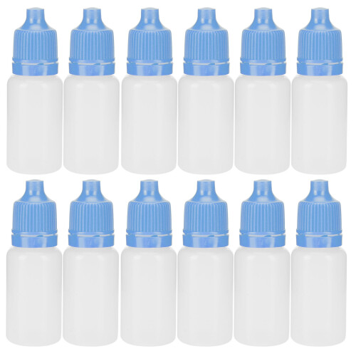 50Pcs 5ml Empty Dropper Bottles Squeezable Eye Liquid Bottle Container with Lids PlugsBlue 1