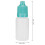 50Pcs 10ml Eye Liquid Bottle Portable Squeezable Empty Eye Drops Container with Plugs LidGreen 12