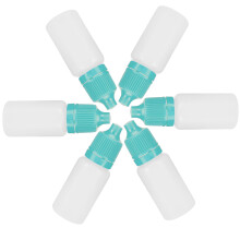 50Pcs 10ml Eye Liquid Bottle Portable Squeezable Empty Eye Drops Container with Plugs LidGreen