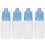 50Pcs 10ml Eye Liquid Bottle Portable Squeezable Empty Eye Drops Container with Plugs LidBlue 11