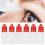 50Pcs 10ml Eye Liquid Bottle Portable Squeezable Empty Eye Drops Container with Plugs LidRed 16