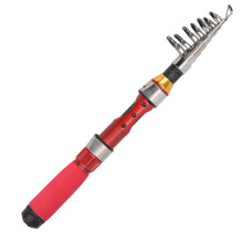 1.9m Portable Rotary Fishing Pole Outdoor Fiberglass Telescopic Casting Fishing Rod