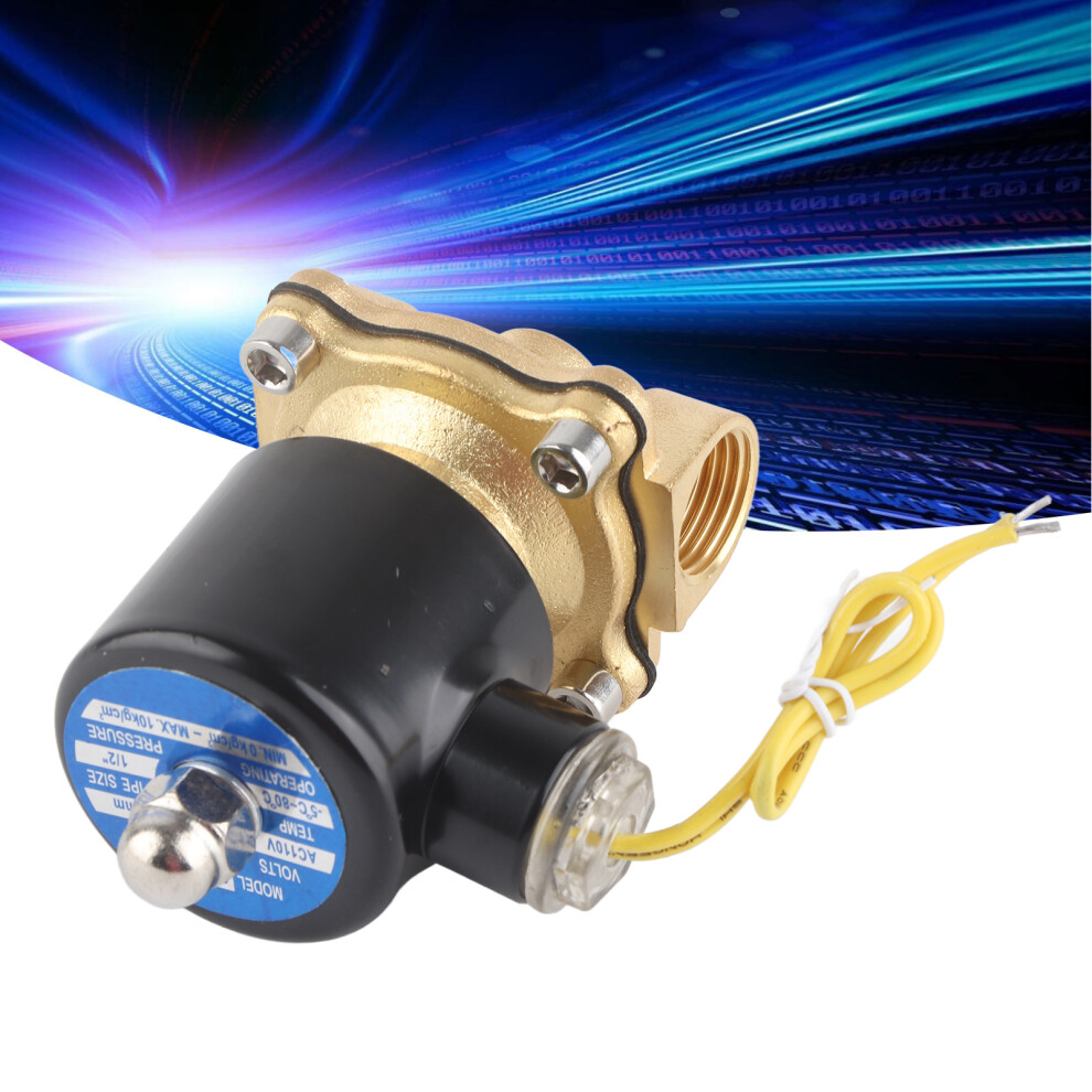 G1/2 Inch Brass Solenoid Valve Water Pressure Normal Closed Direct Acting 2Wâ160Â15Ac110v 4941323325417
