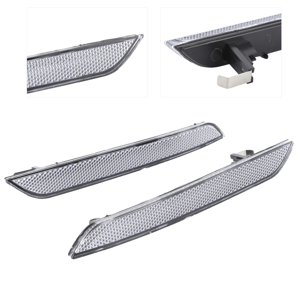 2Pcs Side Marker 63147187087 Front Bumper Reflector Lamp For E71/X6/E70/X5mwhite Light 8401323325580