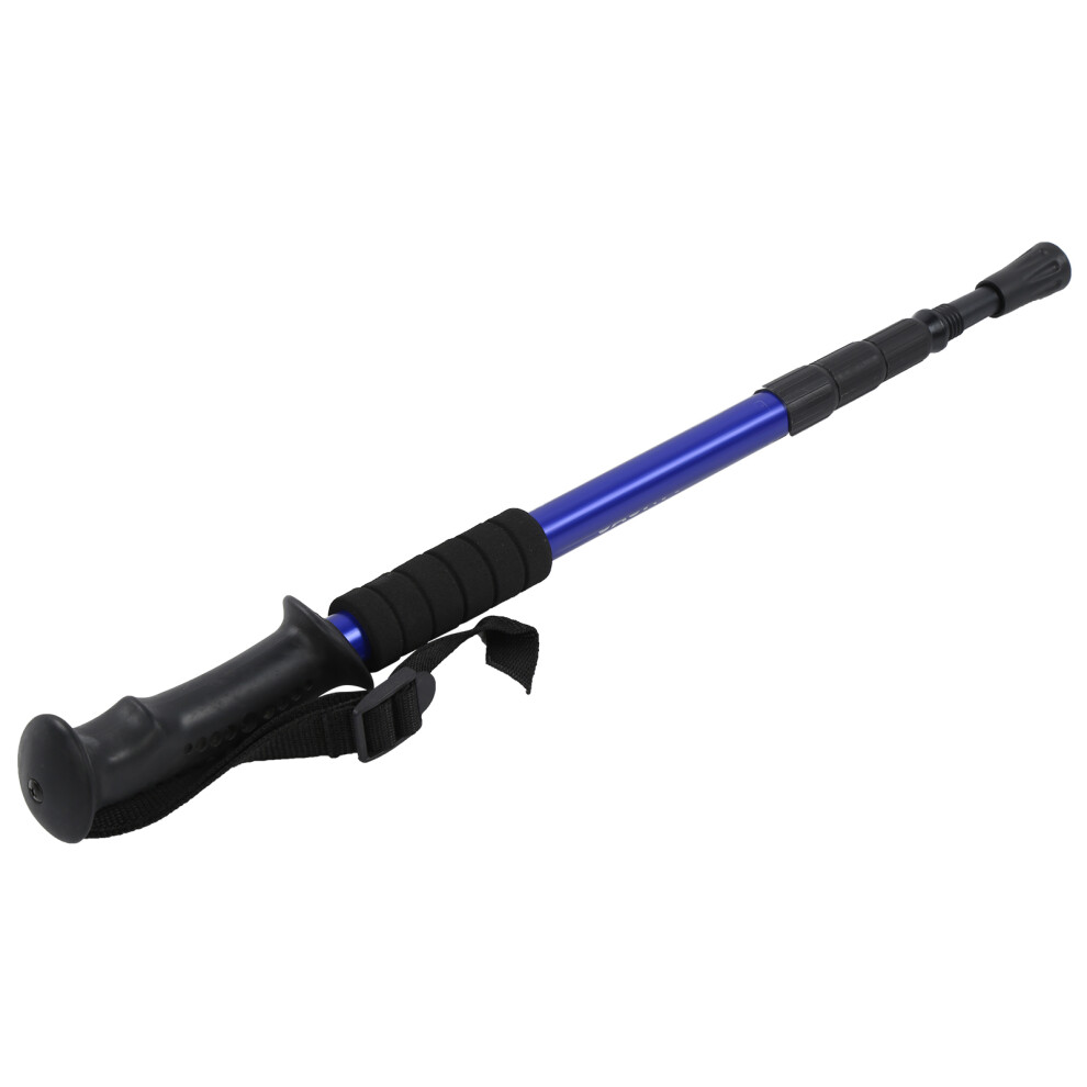Outdoor Portable Walking Pole Telescopic Adjustable Elderly Hiking Walking Stick Blue