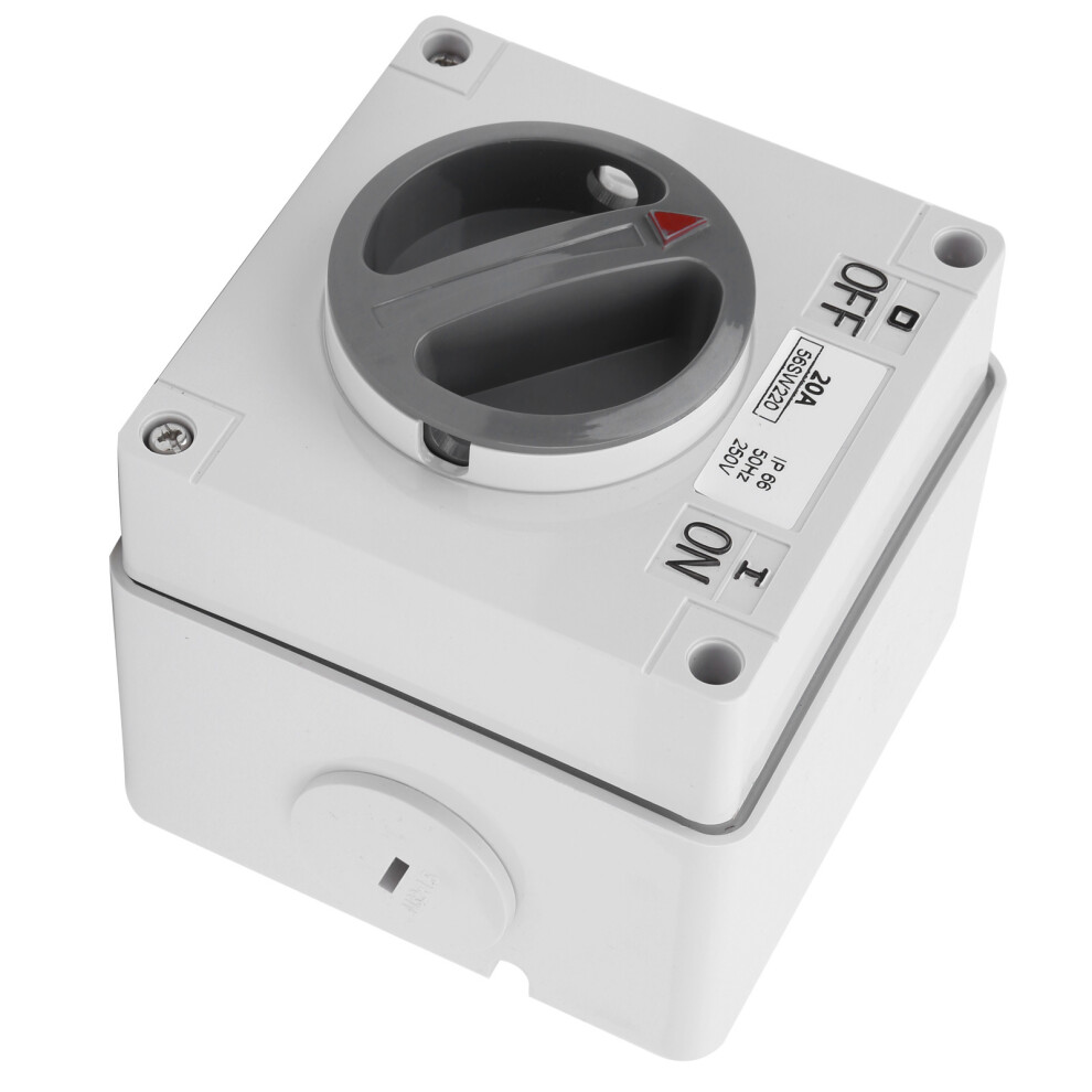 Outdoor Waterproof Switch Socket Dustproof Isolation Rotary Onoff Buttons And Indicators 250V(2P20a ) 4941323326896