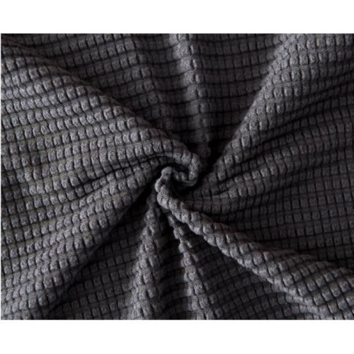 3+2-Sitzer-Ecksofabezug aus Polyester in L-Form für luxuriösen und weichen Komfort – Grau 2