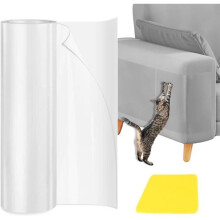 Katzenkratzschutz für Sofa, 20 cm x 500 cm, transparente selbstklebende Rolle, Katzenkratzschutz