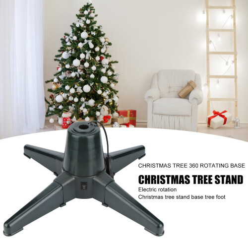 Christmas Tree Stand Electric 360 Degree Rotating Base Tree Support Shelf Decorations for Home50CM 2
