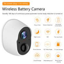 Rechargeable Battery Security Camera 2.4G WiFi Wireless 1080P Home Surveillance Camera Outdoor with 2-Way Audio/Night Vision/Motion Detecti