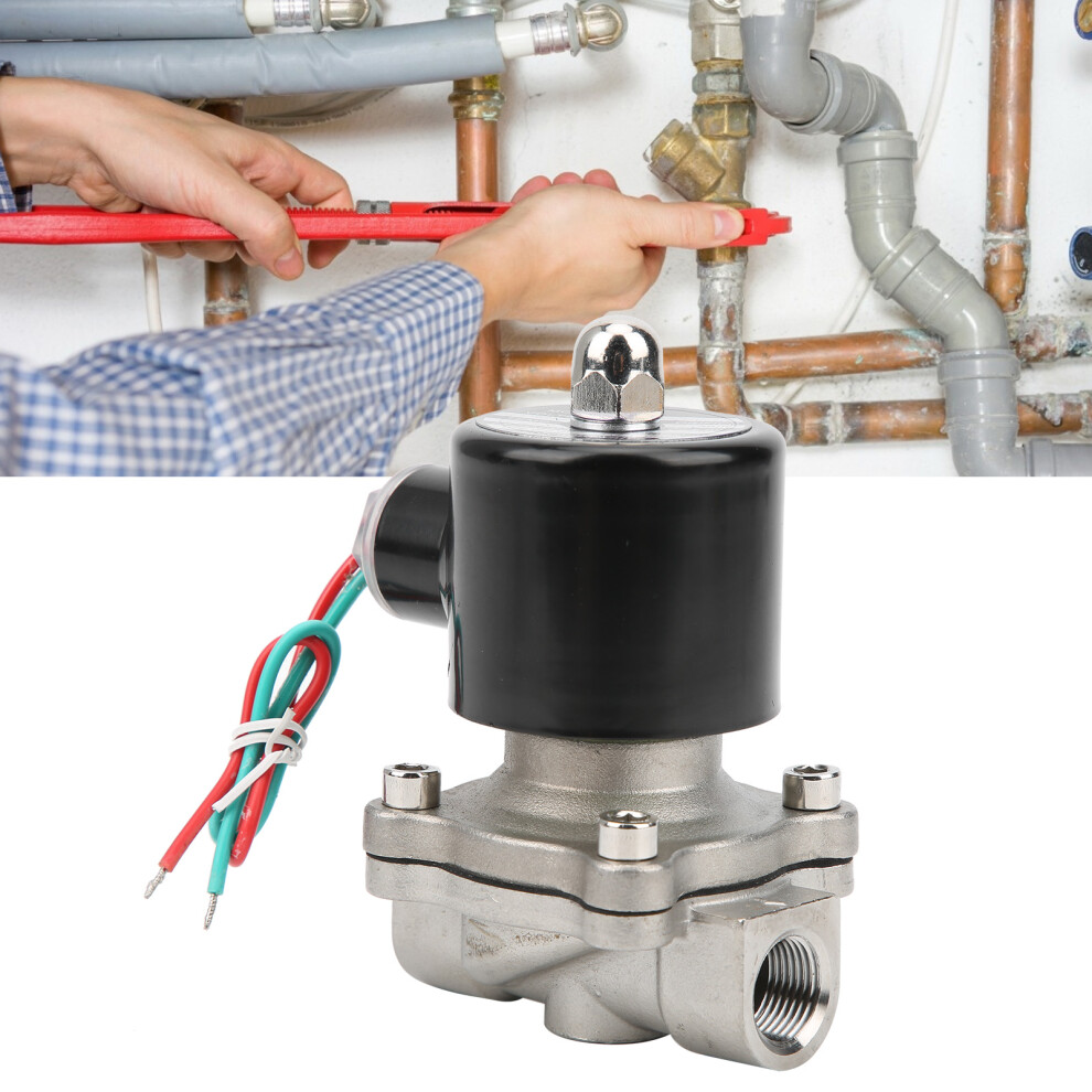 3/8In Solenoid Valve Direct Acting Normally Closed Stainless Steel For Water Air Oilac 110V 7631323330395