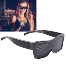LED Glasses APP Control Smart DIY Eyeglasses USB Charging for Party Club DJ Halloween Christmas