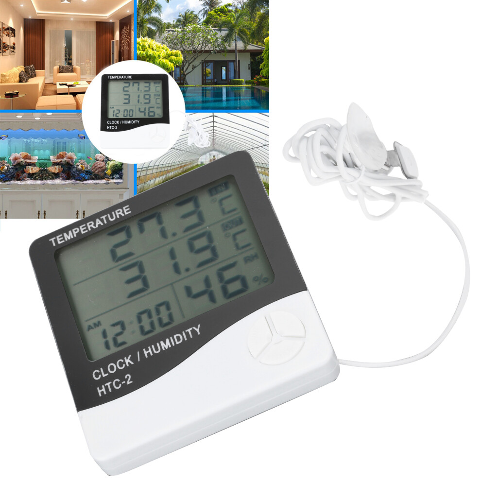 HighAccuracy Electronic Thermometer Digital Humidity Meter Indoor Outdoor Temperature Display