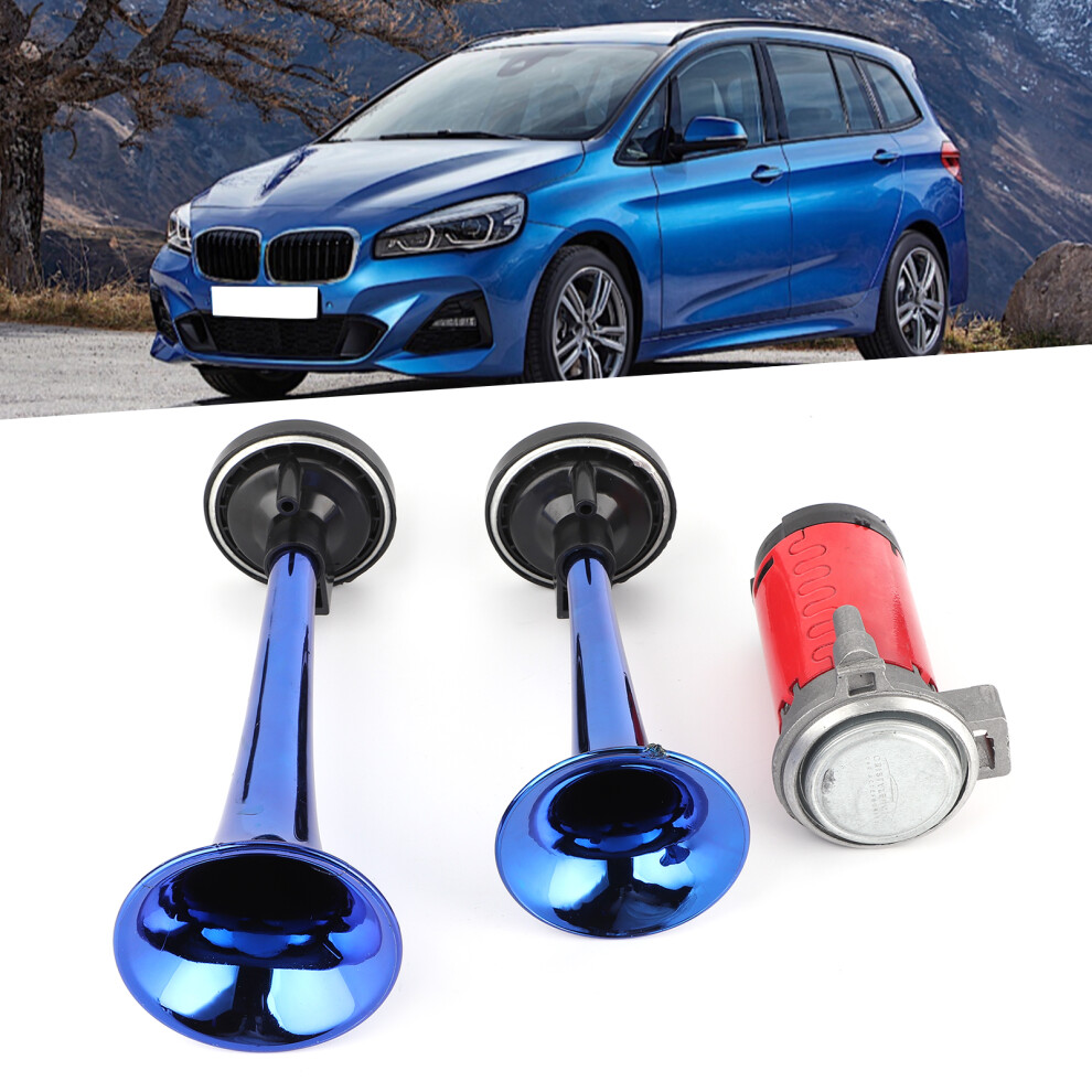 12V Air Horn 178Db Loud Sound Dual Trumpet With Air Compressor For Car Motorcycle Boat Truck 9321323335787
