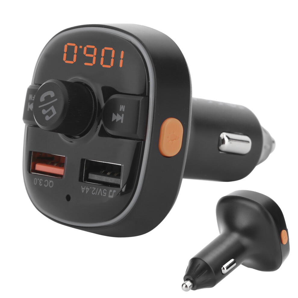 Bluetooth 5.0 Fm Transmitter Handsfree Mp3 Player Rgb Colorful Dual Usb Charger Light 8491323335962