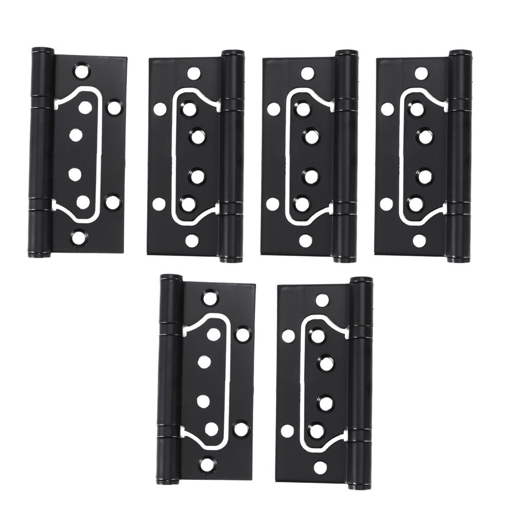 3Set Door Hinge Zinc Alloy Flat Open Mute Bearing Hinges Window Furniture Hardware Fitting Black 7891323338306