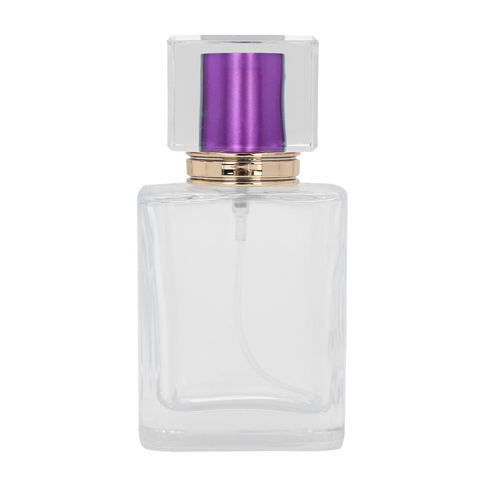 50ml Glass Perfume Bottle Refillable Perfume Atomizer Dispenser Liquid Makeup ContainerPurple