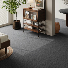 (Medium Grey) 20Pcs PP Square Carpet Tiles 50*50cm